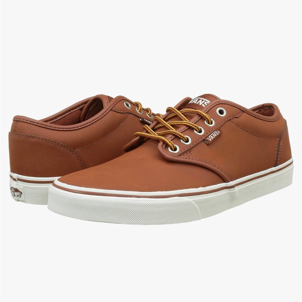 Vans Men’s Atwood Leather Trainers Sneakers Skate Shoes - Picture 2 of 16